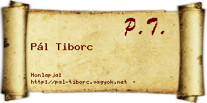 Pál Tiborc névjegykártya